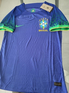 Camiseta Nike Brasil Vaporknit Suplente Azul 2022 2023 Qatar Match - comprar online