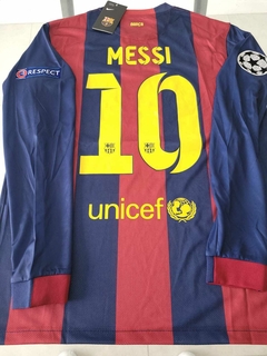 Camiseta Nike Barcelona Retro Manga Larga Titular Messi 10 2014 2015