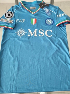 Camiseta EA7 SS Napoli Titular #77 Kvaratskhelia 2023 2024 - comprar online
