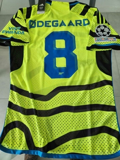 Camiseta Adidas Arsenal Heatrdy Suplente Fluor Odegaard 8 2023 2024 Match - Roda Indumentaria