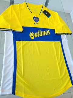 Camiseta Nike Retro Boca Juniors Suplente Amarilla 2001 #10 Roman - Roda Indumentaria