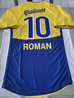 Camiseta Nike Retro Boca Juniors Suplente Amarilla 2001 #10 Roman
