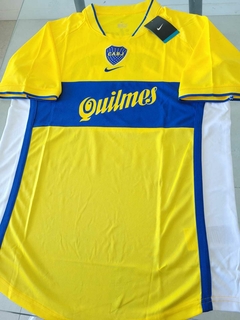 Camiseta Nike Retro Boca Juniors Suplente Amarilla 2001 #10 Roman en internet