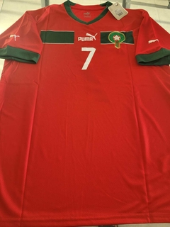 Camiseta Puma Marruecos Titular Ziyech 7 2022 2023 Qatar