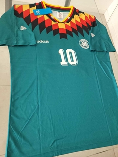 Camiseta adidas Alemania Retro Suplente Verde Matthaus 10 1994 - Roda Indumentaria