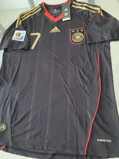 Camiseta adidas Alemania Retro Suplente Negra Schweinsteiger 7 2010 Parches Mundial en internet