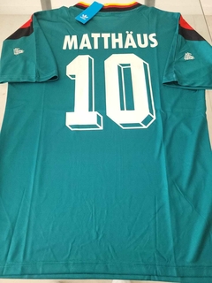 Camiseta adidas Alemania Retro Suplente Verde Matthaus 10 1994