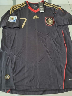 Camiseta adidas Alemania Retro Suplente Negra Schweinsteiger 7 2010 Parches Mundial - comprar online