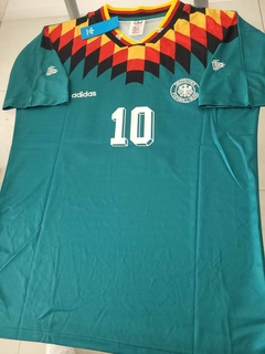 Camiseta adidas Alemania Retro Suplente Verde Matthaus 10 1994 en internet