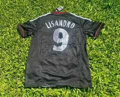 Camiseta Adidas Retro Lyon 2012 2013 Lisandro Lopez #9 Negra