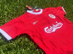 Camiseta Reebok Liverpool Retro Titular Gerrard 28 1998 2000 - Roda Indumentaria