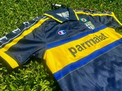 Camiseta Champion Retro Parma Suplente Negra #17 Cannavaro 1999 2000 - Roda Indumentaria