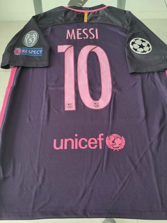 Camiseta Nike Retro Barcelona Messi 10 Violeta 2016 2017