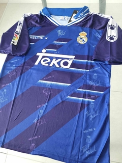 Camiseta Kelme Real Madrid Retro Suplente Azul Redondo 6 1994 1996 en internet