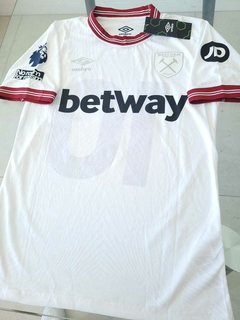 Camiseta Umbro West Ham Match Suplente Blanca Lucas Paqueta 10 2023 2024 Match en internet