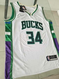 Musculosa Nike Milwaukee Bucks Blanca Antetokounmpo 34 en internet