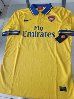 Camiseta Nike Retro Arsenal Suplente Amarila y Azul Jack Wilshere 10 2013 2014 - comprar online