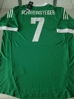 Camiseta adidas Alemania Retro Suplente Verde Schweinsteiger 2011 2012 - Roda Indumentaria