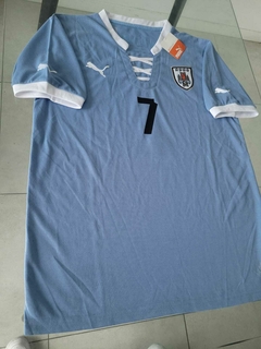 Camiseta Puma Uruguay Retro Titular Cavani 7 2013 2014 - Roda Indumentaria