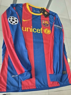 Camiseta Nike Barcelona Retro Manga Larga Titular 2010 2011 UCL Messi 10 - Roda Indumentaria