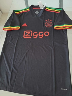 Camiseta adidas Ajax Negra Homenaje Bob Marley 2021 2022 #RODAINDUMENTARIA - comprar online