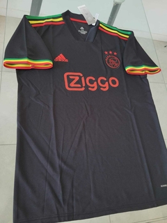 Camiseta adidas Ajax Negra Homenaje Bob Marley 2021 2022 #RODAINDUMENTARIA en internet
