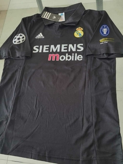 Camiseta Adidas Real Madrid Retro Suplente Negra Zidane 5 2001 2002 en internet