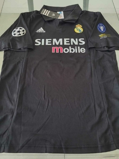 Camiseta Adidas Real Madrid Retro Suplente Negra Zidane 5 2001 2002 - comprar online