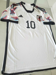 Camiseta Adidas Japon Suplente Blanca Minamino 10 2022 2023 Qatar - Roda Indumentaria
