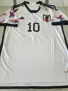 Camiseta Adidas Japon Suplente Blanca Minamino 10 2022 2023 Qatar - comprar online