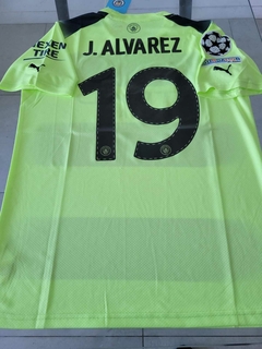 Camiseta Puma Manchester City Alternativa Tercera Fluorescente Julián Alvarez 19 2022 2023 #RODAINDUMENTARIA - Roda Indumentaria