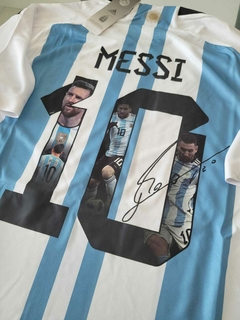 Camiseta adidas Argentina Titular Messi 10 Fotos 2022 2023 3 Estrellas Parche Campeon Qatar - tienda online