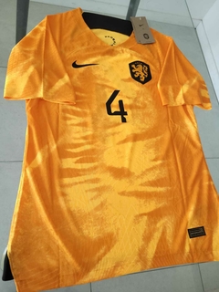 Camiseta Nike Holanda Vaporknit Titular Virgil Van Dijk 4 2022 2023 Qatar Match - Roda Indumentaria