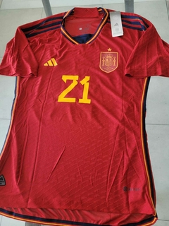 Camiseta adidas España HeatRdy Titular Pedri 21 2022 2023 Qatar Match en internet