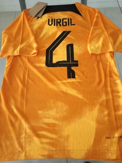 Camiseta Nike Holanda Vaporknit Titular Virgil Van Dijk 4 2022 2023 Qatar Match