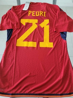 Camiseta adidas España HeatRdy Titular Pedri 21 2022 2023 Qatar Match