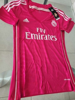 Camiseta adidas Real Madrid Rosa Retro Mujer 2014 2015 en internet