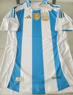 Camiseta adidas Argentina HeatRdy Titular Parche Campeon 2024 2025 3 Estrellas Copa America Match