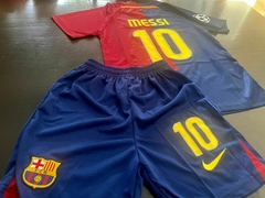 Kit Niño Camiseta + Short Nike Retro Barcelona Titular Messi 10 2008 2009 en internet