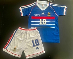 Kit Niño Camiseta + Short Adidas Retro Francia Titular Zidane 10 1998