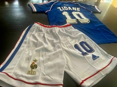 Kit Niño Camiseta + Short Adidas Retro Francia Titular Zidane 10 1998 en internet