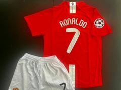 Kit Niño Camiseta + Short Nike Retro Manchester United Titular Ronaldo 7 2007 2008 en internet