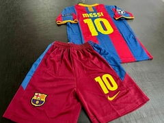 Kit Niño Camiseta + Short Nike Retro Barcelona Titular Messi 10 2010 2011 - comprar online