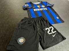 Kit Niño Camiseta + Short Nike Retro Inter Titular Milito 22 2009 2010 - comprar online