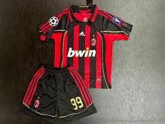 Kit Niño Camiseta + Short Adidas Retro Milan Titular Ronaldo 99 2006 - comprar online