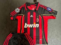 Kit Niño Camiseta + Short Adidas Retro Milan Titular Ronaldo 99 2006 - tienda online