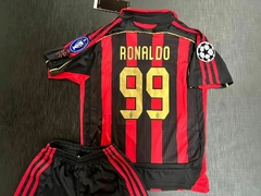 Kit Niño Camiseta + Short Adidas Retro Milan Titular Ronaldo 99 2006