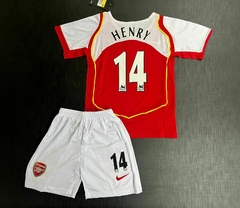 Kit Niño Camiseta + Short Nike Retro Arsenal Titular Henry 14 2004 2005