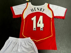 Kit Niño Camiseta + Short Nike Retro Arsenal Titular Henry 14 2004 2005 - tienda online