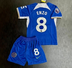 Kit Niño Camiseta + Short Chelsea Titular Enzo Fernandez 2023 2024